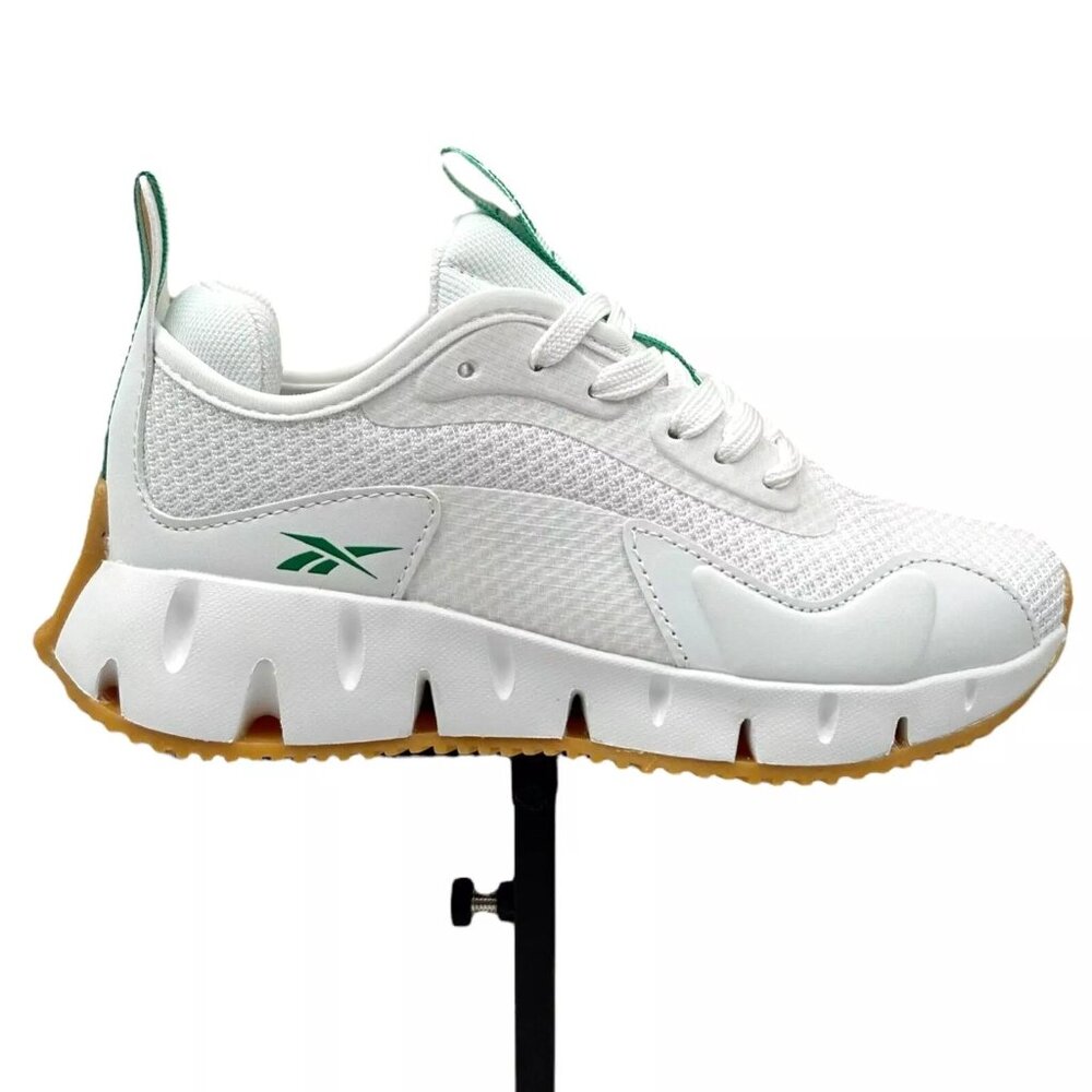 Reebok Zig Dynamica Youth Boy's Sneakers Size 2Y White/Brown Toe & Heel Bumpers - Picture 13 of 13